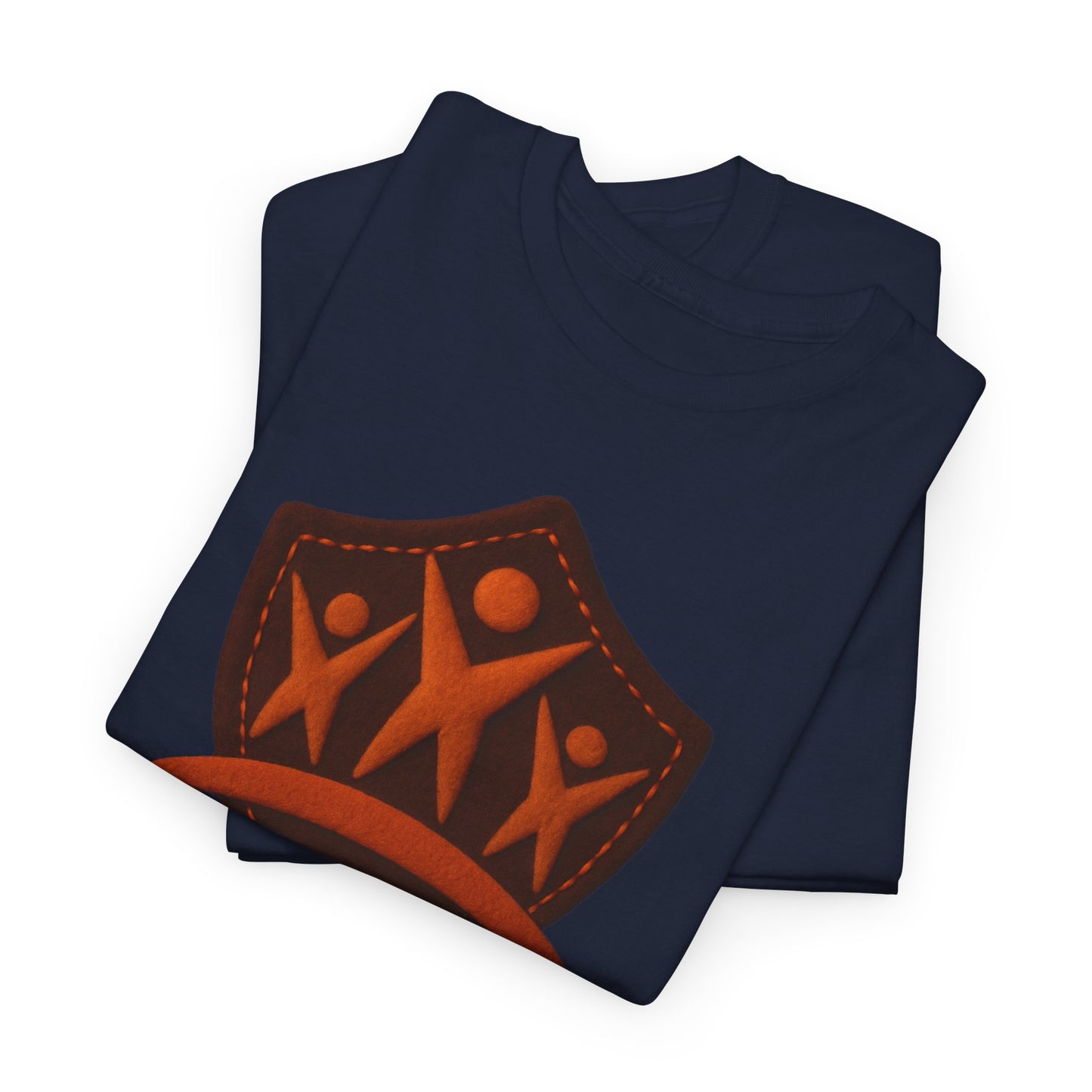 Faux Felt Logo - Durable Cotton Tee