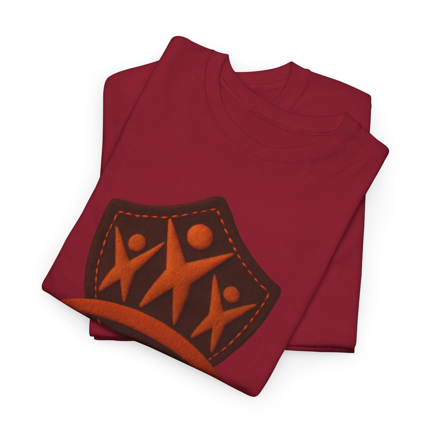 Faux Felt Logo - Durable Cotton Tee