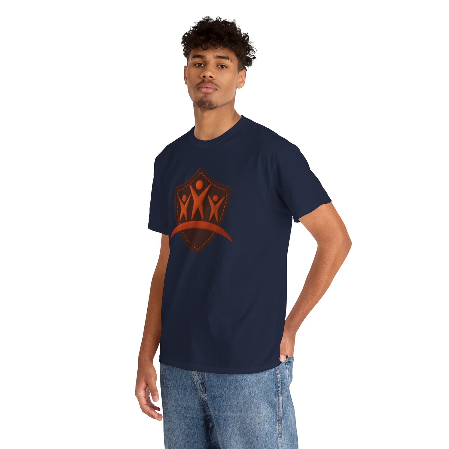 Faux Felt Logo - Durable Cotton Tee