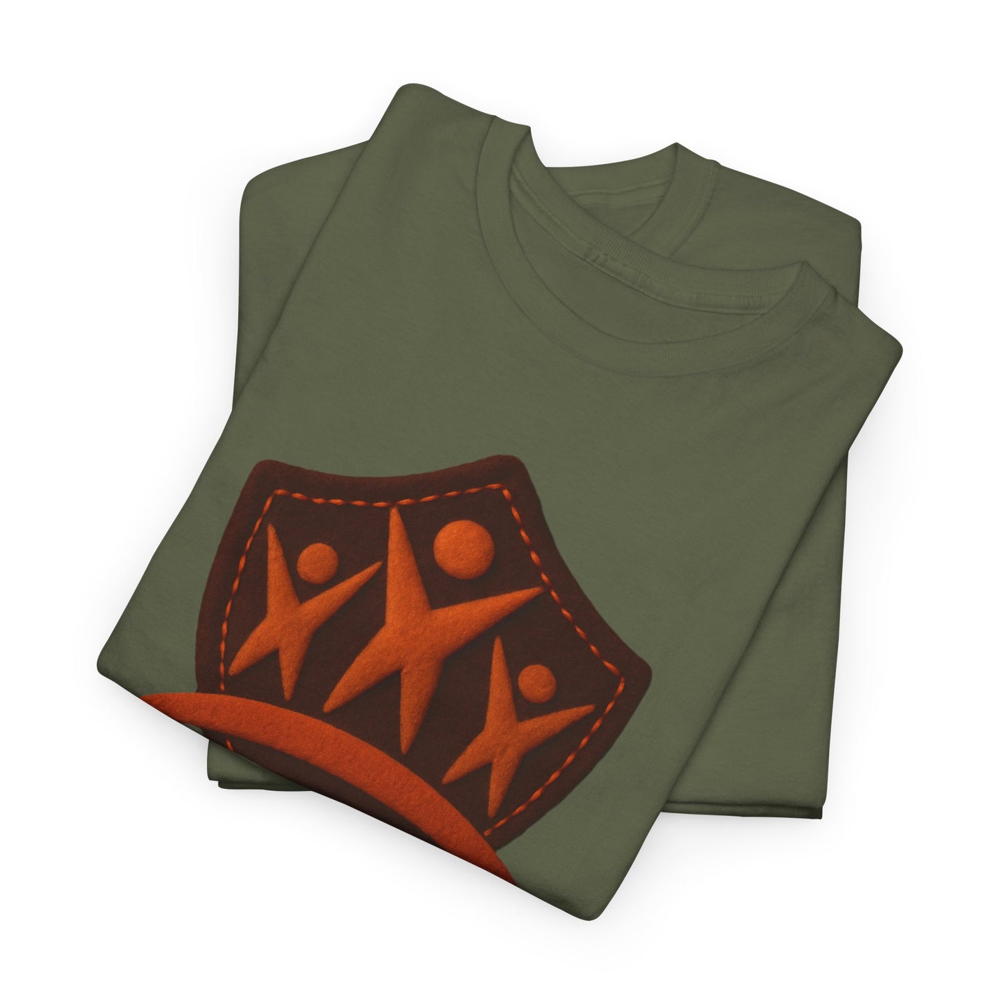 Faux Felt Logo - Durable Cotton Tee